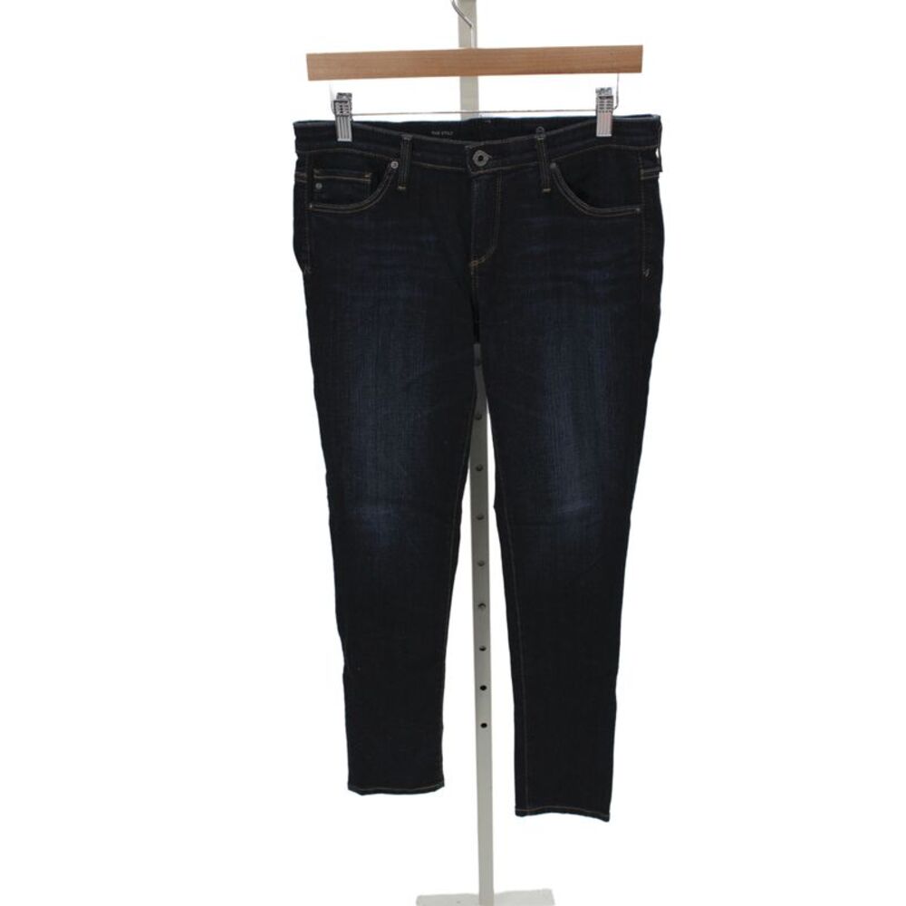 Adriano Goldschmied Women Skinny Blue Cotton Jeans Mid Rise Inseam 30 Size 28